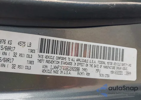 2011 Jeep Compass Sport z USA, uszkodzony, nr VIN 1J4NF1FB3BD202288